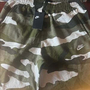 Nike Camouflage Shorts - Olive and White